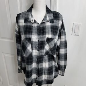 Divided Plaid Button Down Shirt